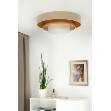 Duolla - Φωτιστικό οροφής LED LUNETA LED/26W/230V διάμετρος 60 cm 4000K μπεζ/χρυσαφί/κρεμ