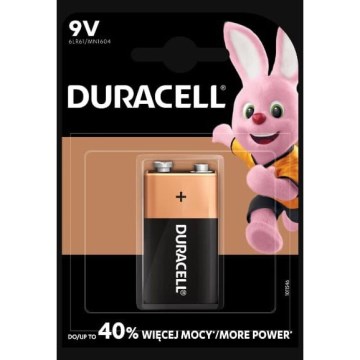 Duracell - 1 τμχ Αλκαλική μπαταρία Basic 9V 550 mAh