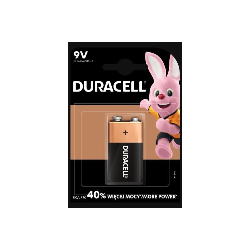 Duracell - 1 τμχ Αλκαλική μπαταρία Basic 9V 550 mAh