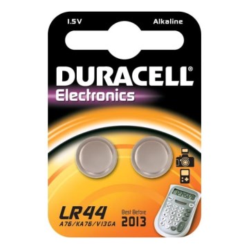 Duracell - 2 τμχ Αλκαλική μπαταρία LR44/A76 1,5V 150 mAh