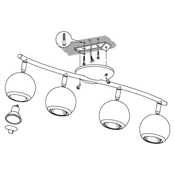 EGLO - Φως σποτ LED 4xGU10/3W LED