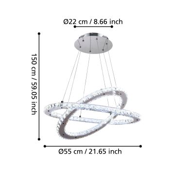 Eglo - Κρεμαστό φως LED LED/29,6W/230V