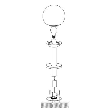 Eglo 33565 - Λάμπα dimming LED εξωτερικού χώρου NISIA-C 1xE27/9W/230V 525 mm IP44