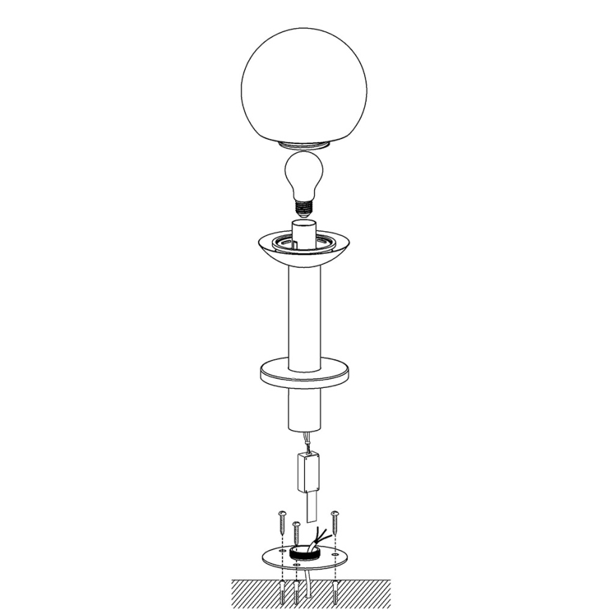 Eglo 33565 - Λάμπα dimming LED εξωτερικού χώρου NISIA-C 1xE27/9W/230V 525 mm IP44