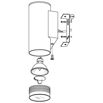 Eglo 33582 - LED RGBW Dimmable φωτισμός εξωτερικού χώρου RIGA 2xGU10/5W/230V IP44