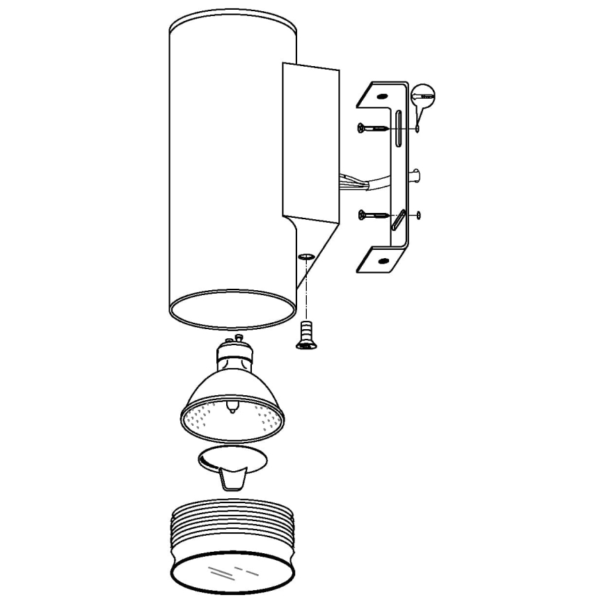 Eglo 33582 - LED RGBW Dimmable φωτισμός εξωτερικού χώρου RIGA 2xGU10/5W/230V IP44