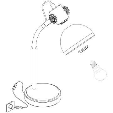 Eglo 43165 - Επιτραπέζια λάμπα LUBENHAM 1xE27/28W/230V