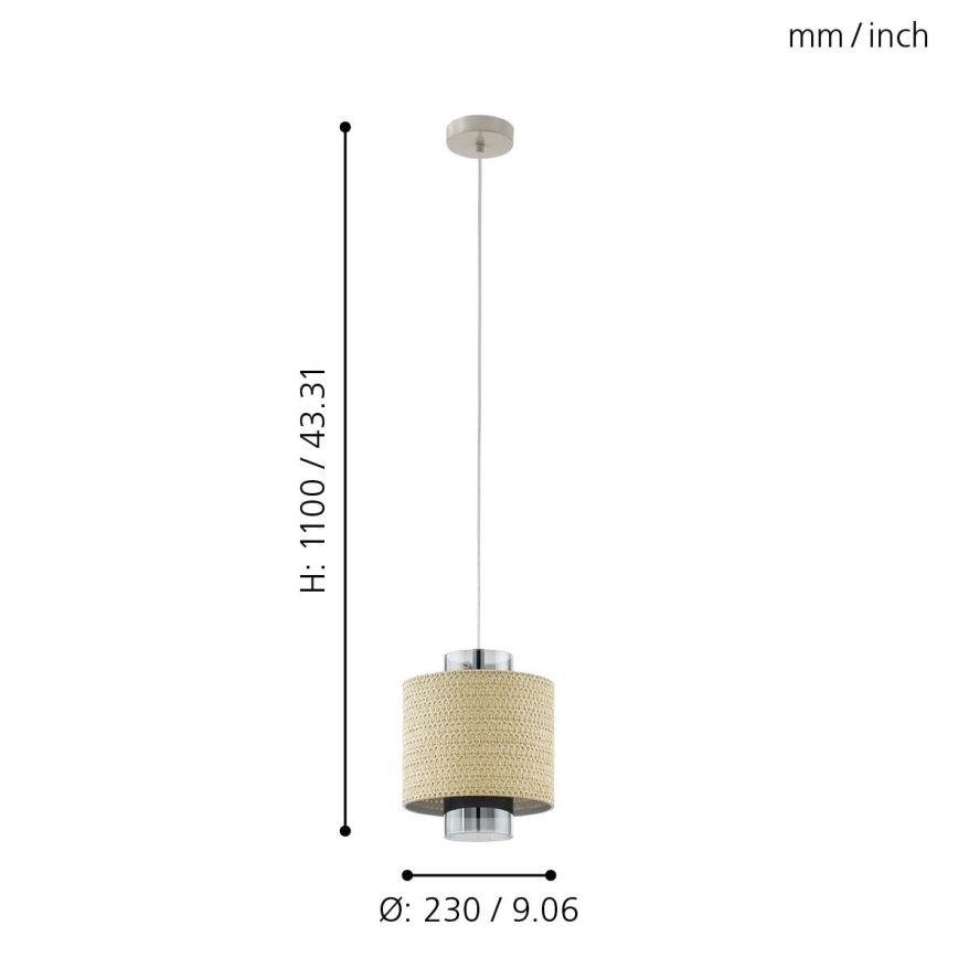 Eglo - Πολύφωτο σε σχοινί 1xE27/40W/230V