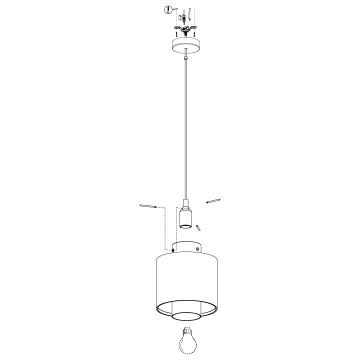 Eglo - Πολύφωτο σε σχοινί 1xE27/40W/230V