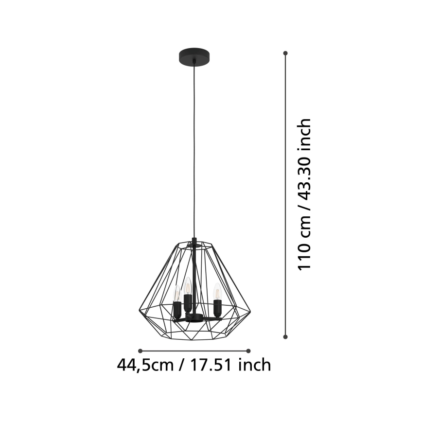 Eglo - Κρεμαστό φωτιστικό οροφής 3xE14/40W/230V