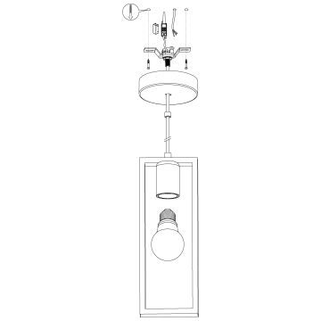 Eglo - Κρεμαστό φωτιστικό οροφής 1xE27/60W/230V - FSC πιστοποιημένο