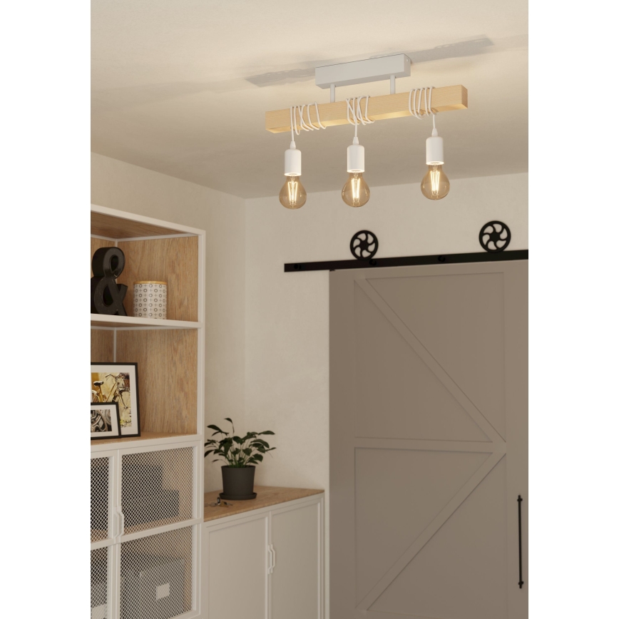 Eglo - Πλαφονιέρα οροφής 3xE27/60W/230V - FSC πιστοποιημένο