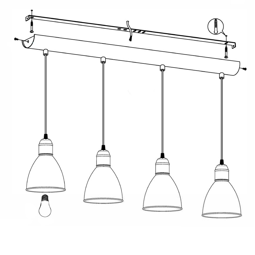 Eglo - Πολύφωτο 4xE27/60W/230V