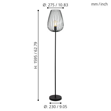 Eglo - Επιδαπέδια λάμπα 1xE27/60W/230V