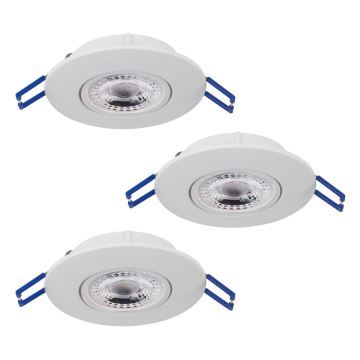 Eglo 75763 - ΣΕΤ 3x Χωνευτό Φωτιστικό LED ZUJAR LED/3,4W/230V λευκό