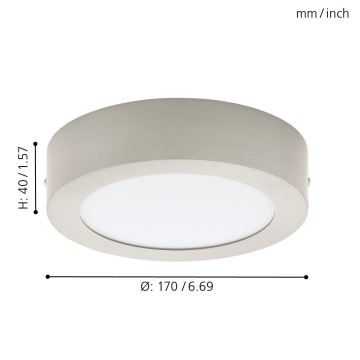 Eglo 78213 - Φωτιστικό οροφής LED FUEVA LED/10,9W/230V