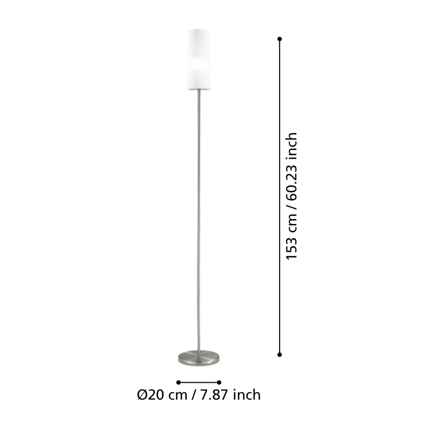 EGLO - Επιδαπέδια λάμπα 3 1xE27/40W λευκό