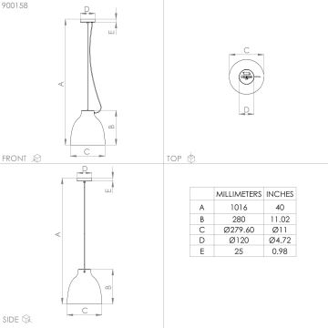 Eglo - Κρεμαστό φωτιστικό οροφής 1xE27/40W/230V μαύρο