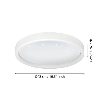 Eglo - LED RGBW Dimmable φωτιστικό οροφής LED/17,8W/230V 24700-6500K