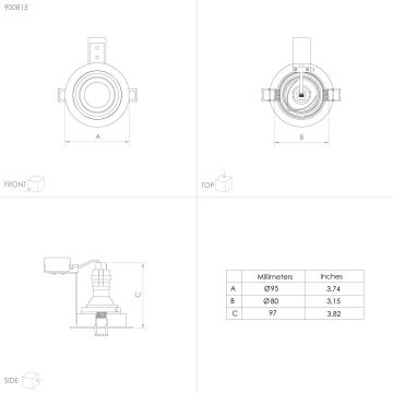 Eglo - Χωνευτό φωτιστικό 1xGU10/35W/230V ανθρακί