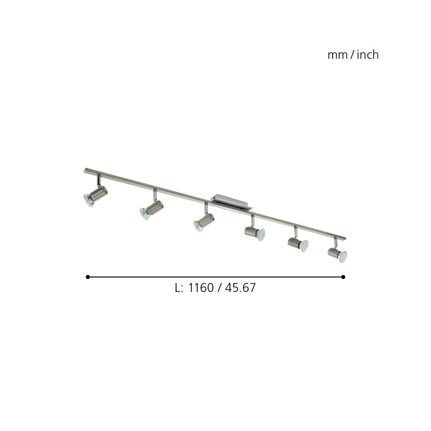 EGLO - Φως οροφής 6xGU10/LED/3W