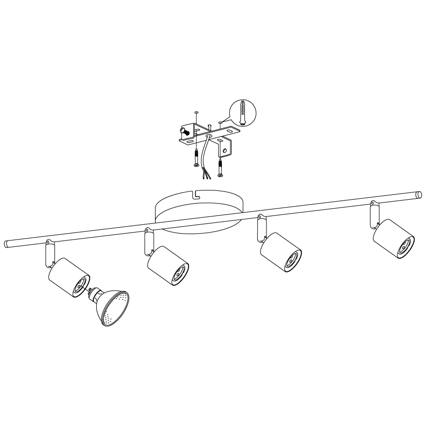 Eglo - Φως σποτ LED 4xGU10-LED/3W/230V