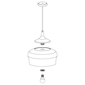 Eglo -Κρεμαστό φωτιστικό οροφής 1xE27/60W/230V