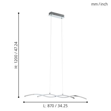 Eglo - Πολύφωτο LED 2 2xLED/9W/230V