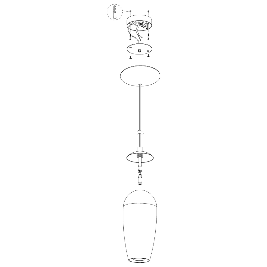 Eglo - Πολύφωτο LED σε σχοινί 1xG9/2,5W/230V