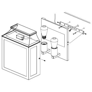 Eglo - Φως τοίχου εξωτερικού χώρου 2xE27/60W/230V IP44