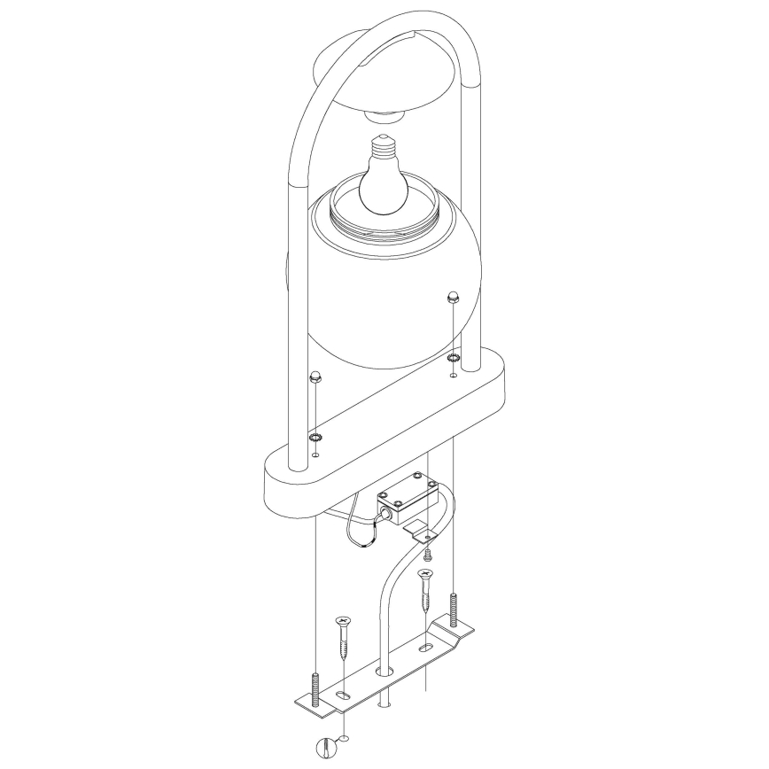 Eglo - Λάμπα εξωτερικού χώρου 1xE27/28W/230V IP44