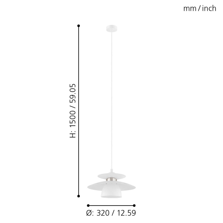 Eglo - Πολύφωτο σε σχοινί 1xE27/40W/230V