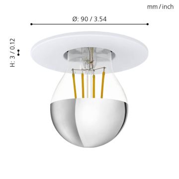 Eglo - Χωνευτό φως 1xE27/40W/230V