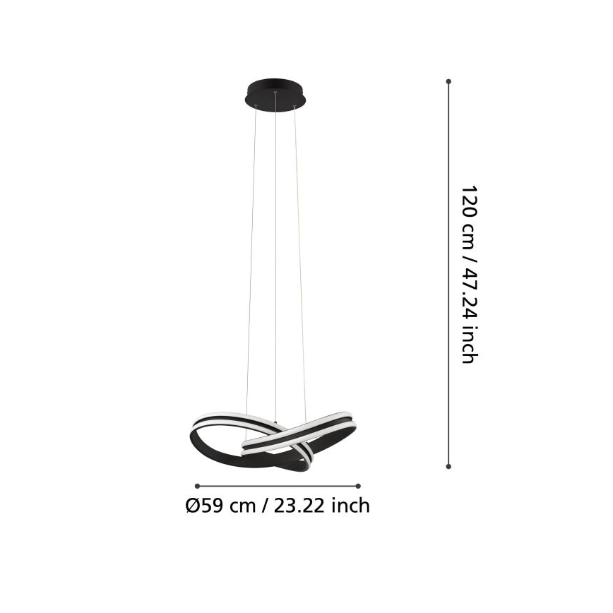 Eglo - Πολύφωτο LED σε σχοινί 2xLED/18W/230V