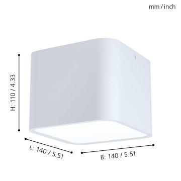 Eglo - Φως οροφής 1xE27/28W/230V