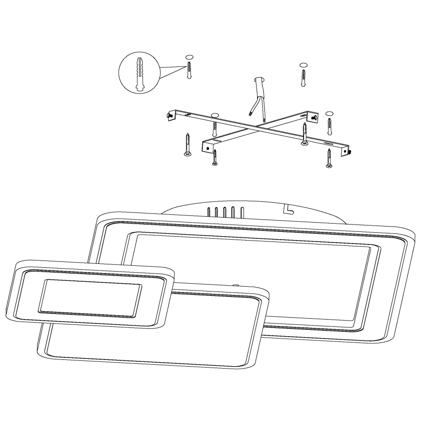 Eglo - Φως οροφής LED 3xLED/12W/230V