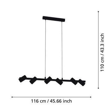 Eglo - Πολύφωτο σε σχοινί 6xE14/25W/230V