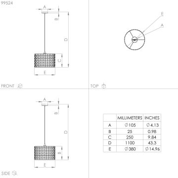 Eglo - Πολύφωτο κρεμαστό 1xE27/40W/230V δ. 38 cm