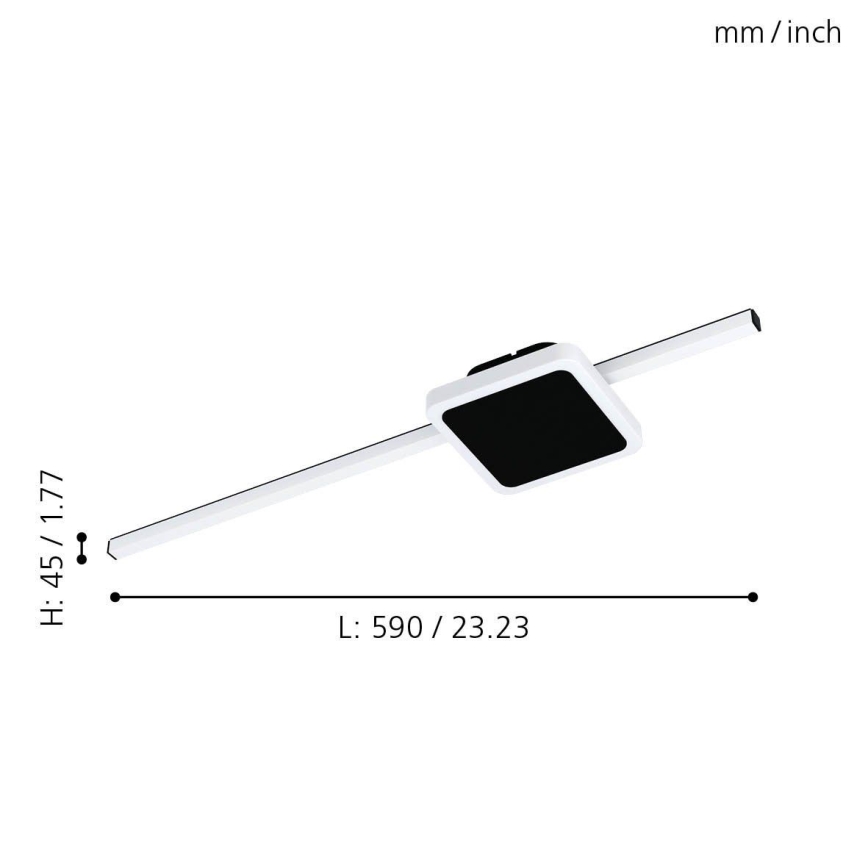 Eglo - LED Φωτιστικό οροφής 1xLED/6,3W/230V + 1xLED/5,4W