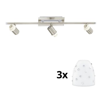 Eglo - LED Φωτιστικό σποτ MY CHOICE 3xE14/40W/230V χρώμιο/λευκό