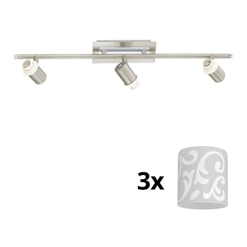 Eglo - LED Φωτιστικό σποτ MY CHOICE 3xE14/40W/230V χρώμιο/λευκό