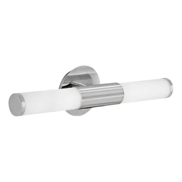EGLO - Επιτοίχιο φωτιστικό μπάνιου 2xE14/40W λευκό γυαλί οπαλίνα IP44