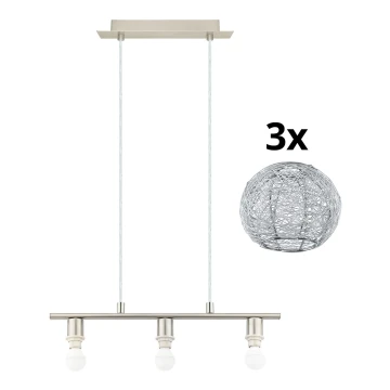 Eglo -  Κρεμαστό φωτιστικό οροφής LED MY CHOICE 3xE14/4W/230V χρώμιο