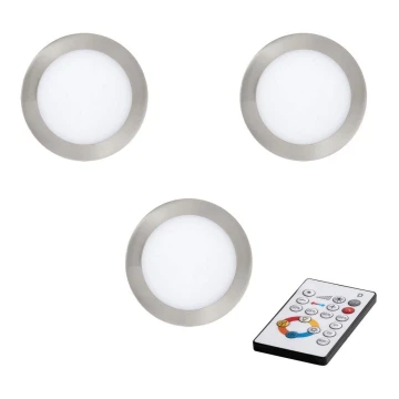 Eglo - ΣΕΤ 3x LED Dimmable χωνευτό φωτιστικό  TINUS LED/11W/230V + RC