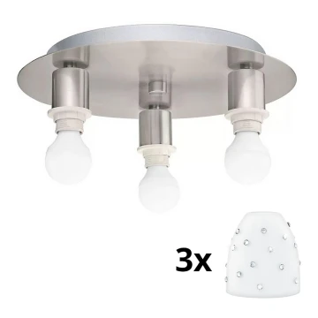 Eglo - Φωτιστικό οροφής LED MY CHOICE 3xE14/4W/230V χρώμιο/λευκό