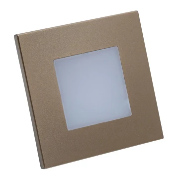 Emithor 48334 - LED Φωτιστικό σκάλας STEP LIGHT LED/1W/230V χρυσό