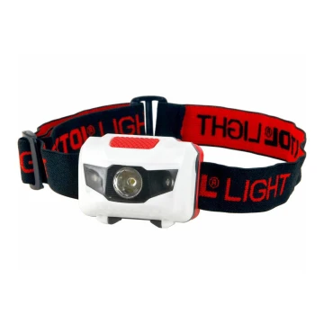 Extol - Φακός κεφαλής LED με κόκκινο φως LED/1W/3xAAA μαύρο/κόκκινο