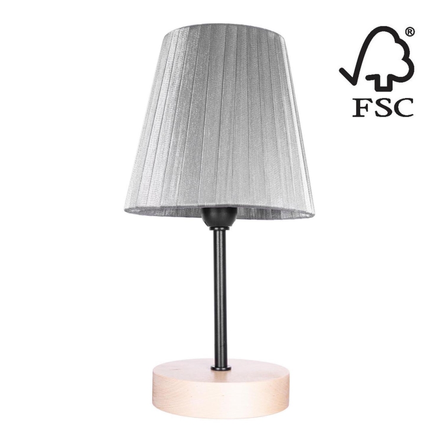 Eπιτραπέζια λάμπα MILA 1xE14/25W/230V birch – FSC πιστοποιημένο