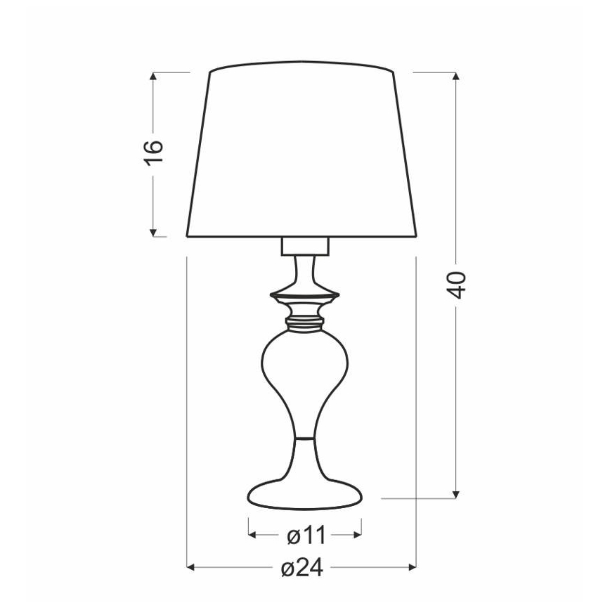 Eπιτραπέζια λάμπα PRIMA GOLD 1xE27/60W/230V μαύρο/χρυσαφί