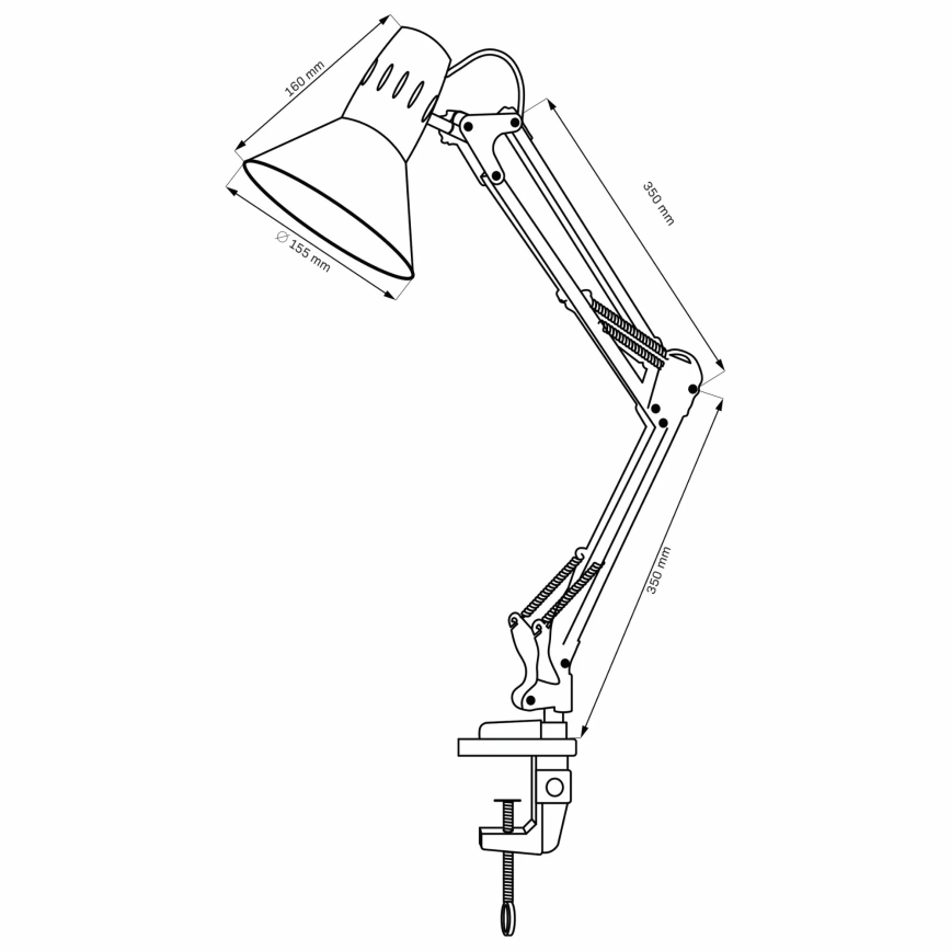 Eπιτραπέζια λάμπα WORKER 1xE27/10W/230V λευκό